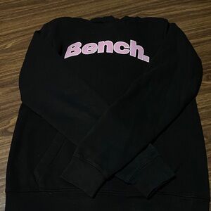 Bench Black Hoddie with Pink Logo